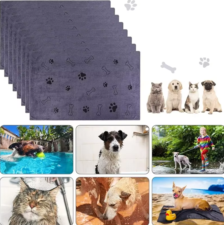 Super Absorbent Dog Towel - Soft Quick Drying Microfibre Towel For Dogs & Cats