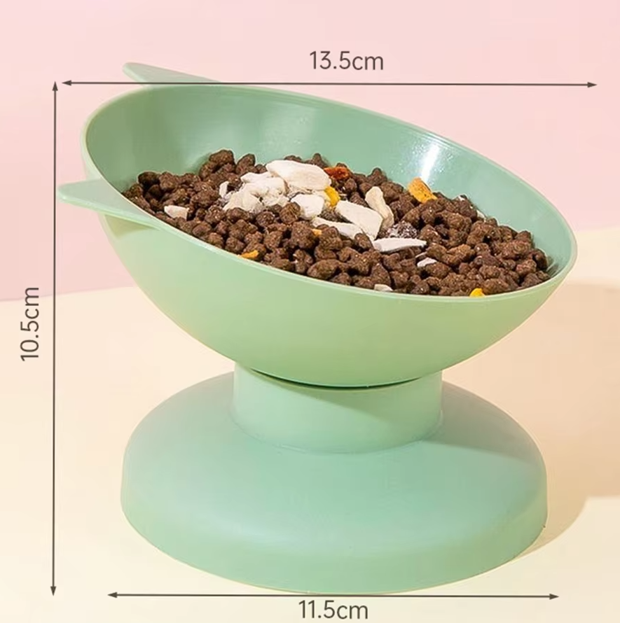 Cat Bowl With 15-degree Incline To Protect The Cervical Spine