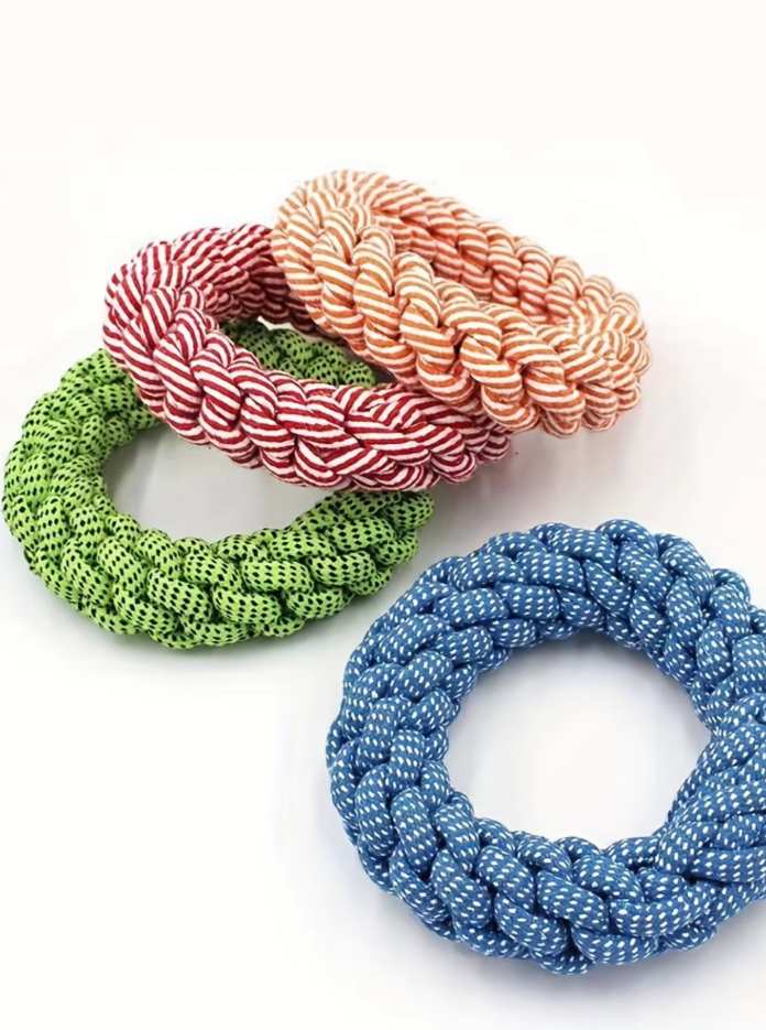 Robust Chewing Ring For Dogs - Natural Rope Toy For Healthy Gums