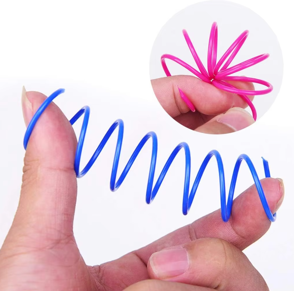 Colourful Spiral Feathers - Interactive Cat Fun