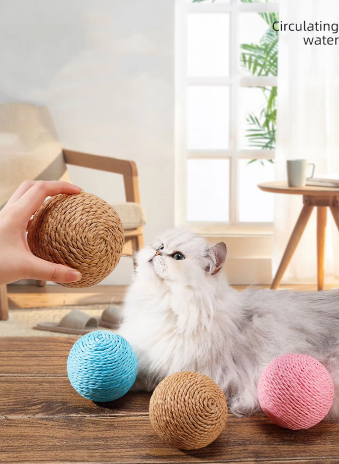 Natural Sisal Ball - Scratch And Play Ball For Cats