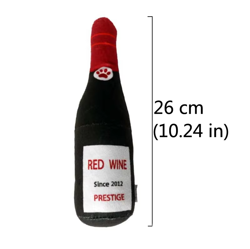 Plush Bottle Dog Toy - Fun Teething Toy In Drink Design