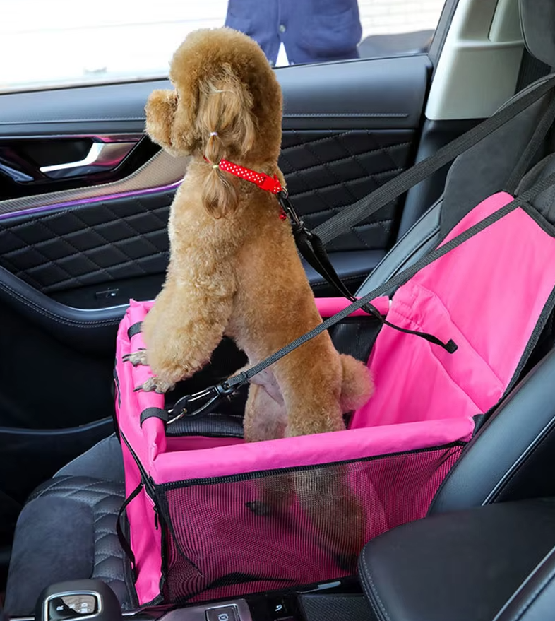 Folding Car Seat For Dogs - Sturdy And Waterproof Dog Seat With Safety Belt
