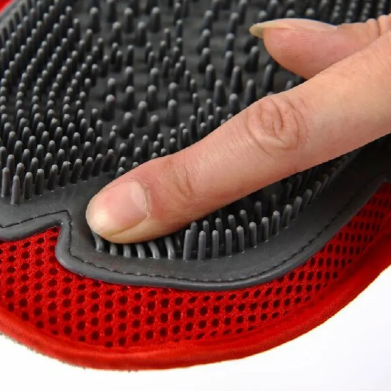Dog Bath Glove - Massage And Coat Brush For Dogs For Gentle Cleaning And Care