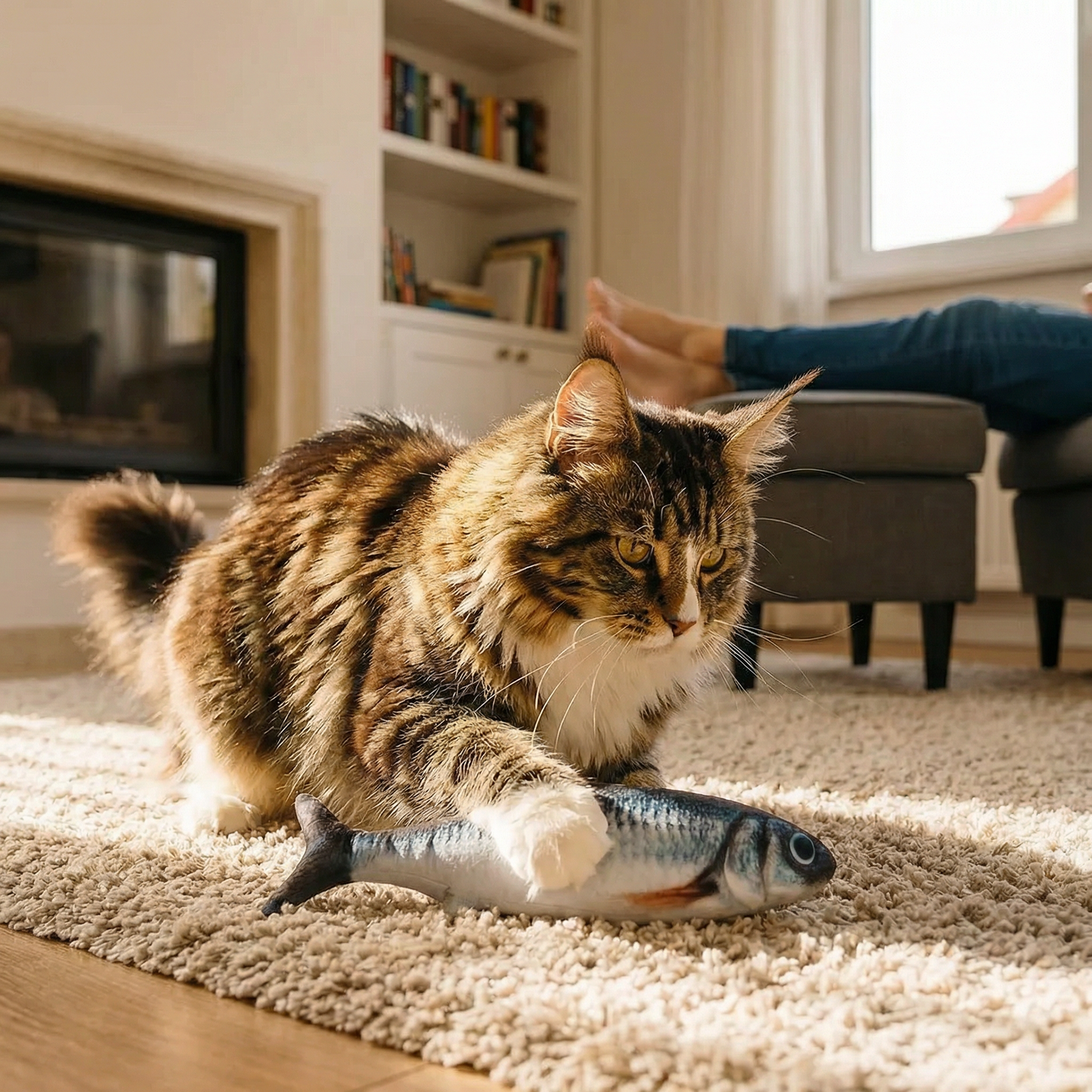 Interactive Wiggly Fish Cat Toy