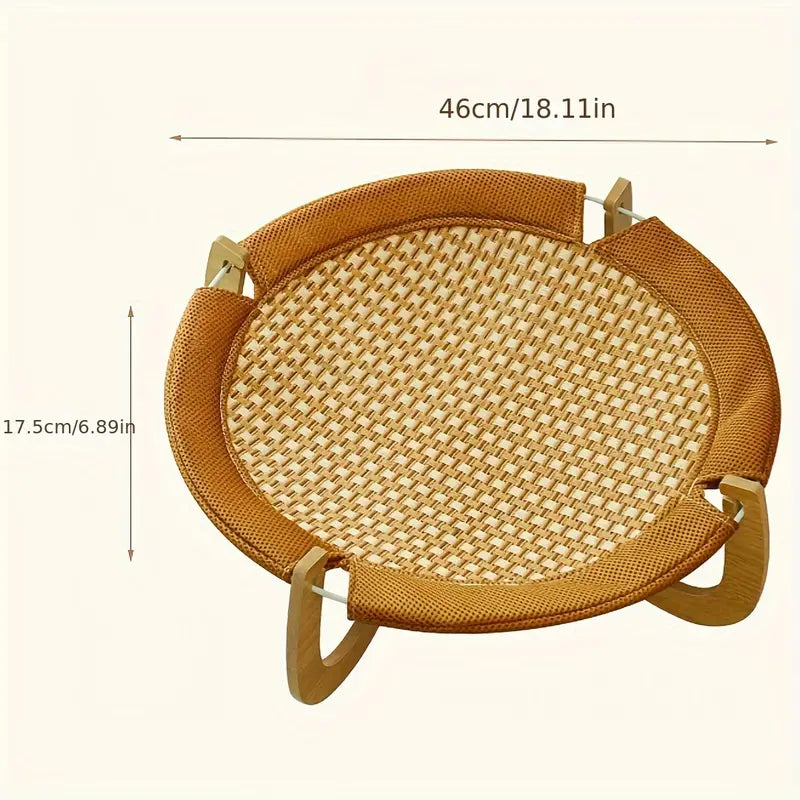 Cooling Cat Hanging Mat Made Of Rattan