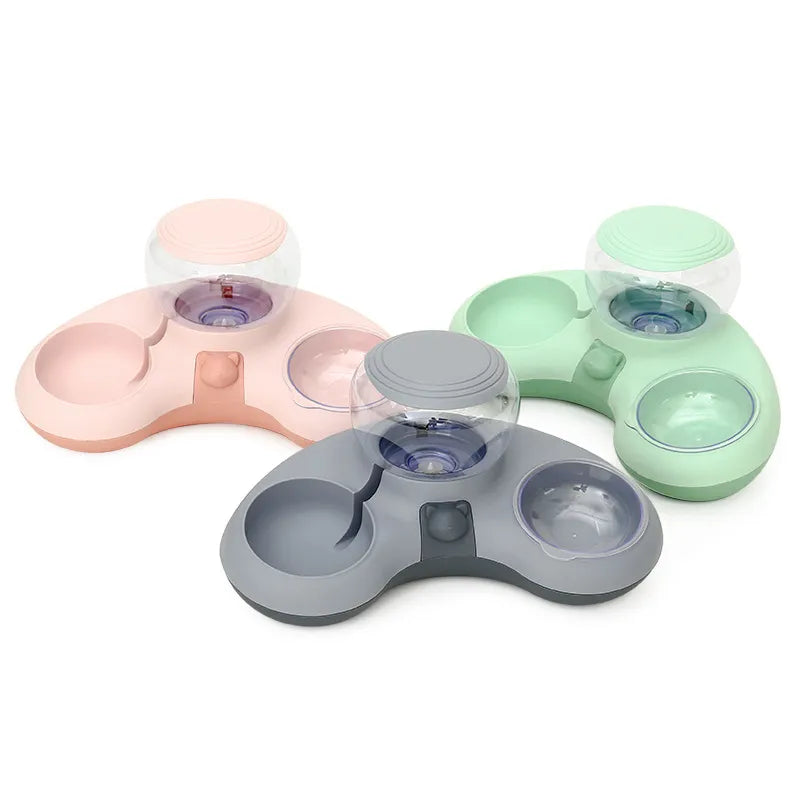 2-in-1 Pet Food Bowl With Automatic Water Dispenser And Non-slip Design