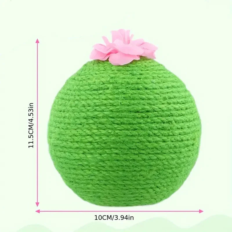 Cat Scratching Cactus With Integrated Toy