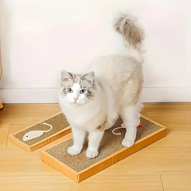 Cat Scratching Board - Robust Scratching Mat With Play Motif
