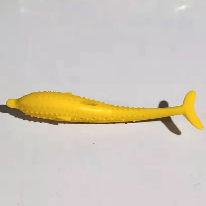 Silicone Pet Toy In Whale Shape Chew Toy For Cats And Small Dogs