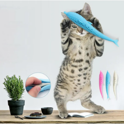 Silicone Pet Toy In Whale Shape Chew Toy For Cats And Small Dogs