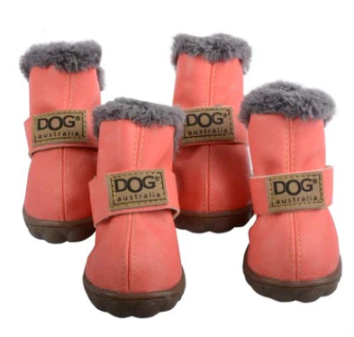 Cozy Dog Snow Boots in Leather Look