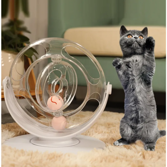 Interactive Cat Toy with Rotating Balls and 360 ° Movement