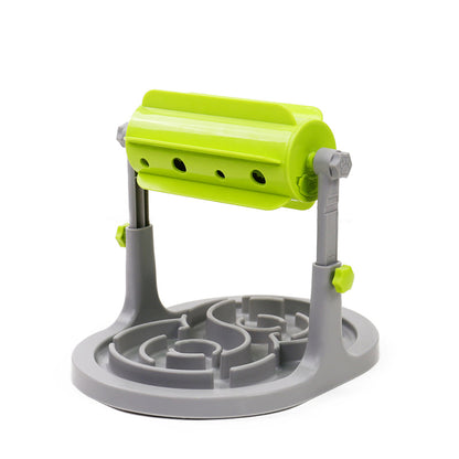 Interactive Food Dispenser For Dogs With Rotation Function And Anti - Snacking Bowl