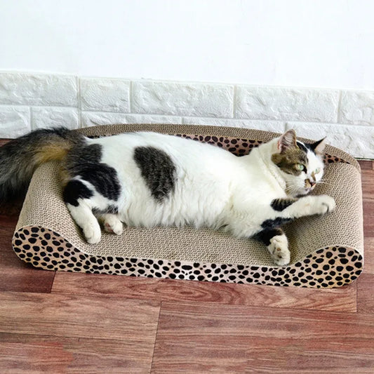 Cat Scratching Mat And Lying Surface In Leopard Design - Stable And Comfortable