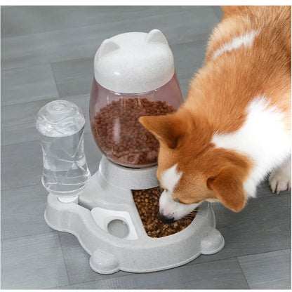 Automatic Food Dispenser For Cats - Kitten Feeding Station In Cute Cat Design