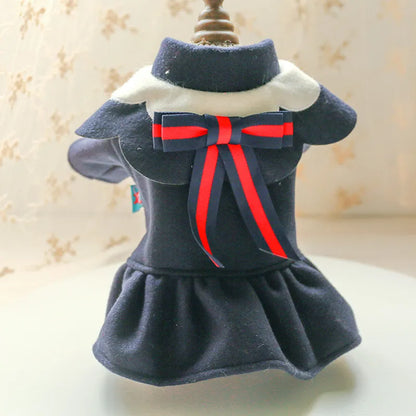 Dog Coat In Red With Elegant Collar Look - Soft And Comfortable For Small Dogs