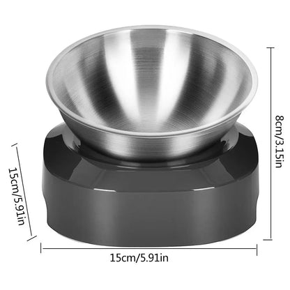 Double Bowl For Cats Made Of Stainless Steel With Stand
