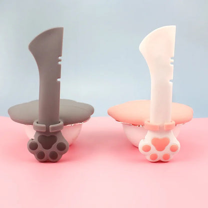 Silicone Pet Food Dispenser - Flexible Can Opener And Paw-shaped Spoon
