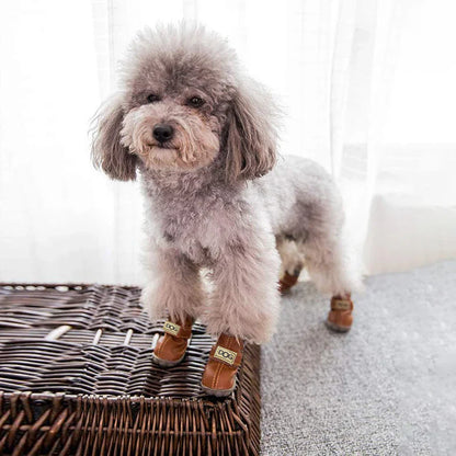 Cozy Dog Snow Boots in Leather Look