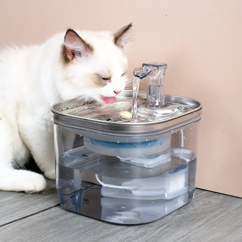 Automatic Drinking Fountain For Cats And Dogs - Quiet Water Dispenser With Filter