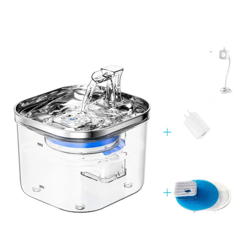 Automatic Drinking Fountain For Cats And Dogs - Quiet Water Dispenser With Filter