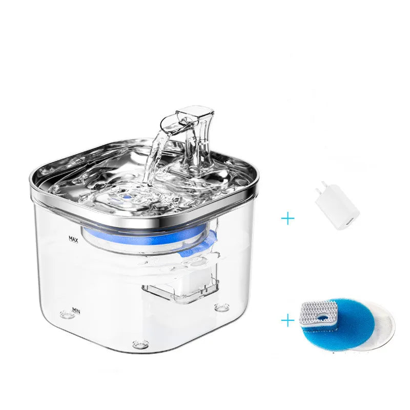 Automatic Drinking Fountain For Cats And Dogs - Quiet Water Dispenser With Filter