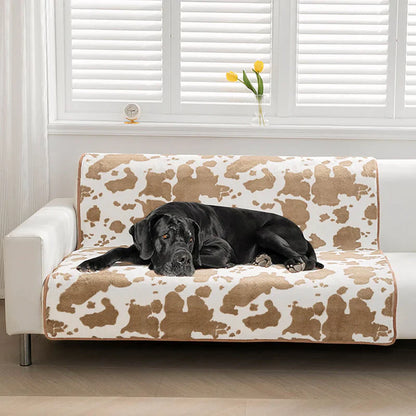 Modern Pet Blanket With Cow Print