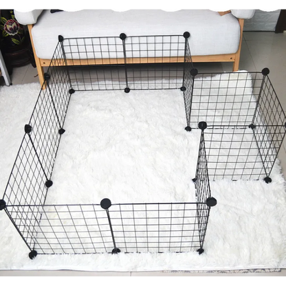 Wire Dog Kennel - Flexible Dog Playpen With Door For Pets
