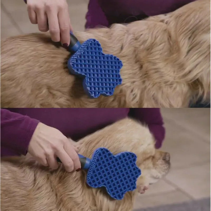 Multifunctional Silicone Dog Brush With Massage Function For Gentle Coat Care