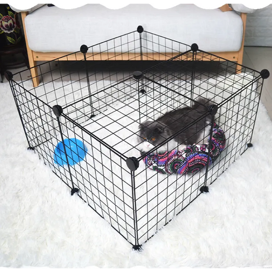 Wire Dog Kennel - Flexible Dog Playpen With Door For Pets