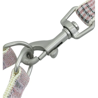 Cosy Dog Harness In Chequered Pattern With Lead - With Practical Dog Bag For Walks