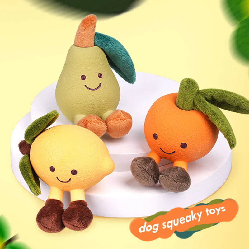 Fruity Dog Toy with Squeaker