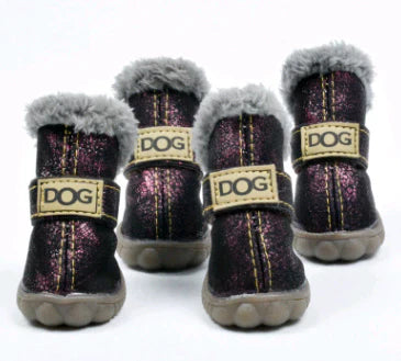 Cozy Dog Snow Boots in Leather Look