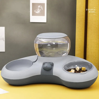 2-in-1 Pet Food Bowl With Automatic Water Dispenser And Non-slip Design