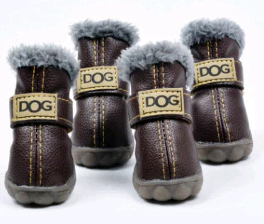 Cozy Dog Snow Boots in Leather Look