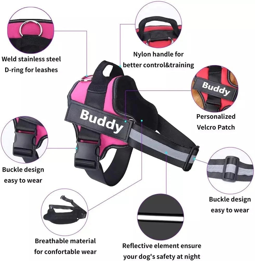 Personalized No-Pull Dog Harness