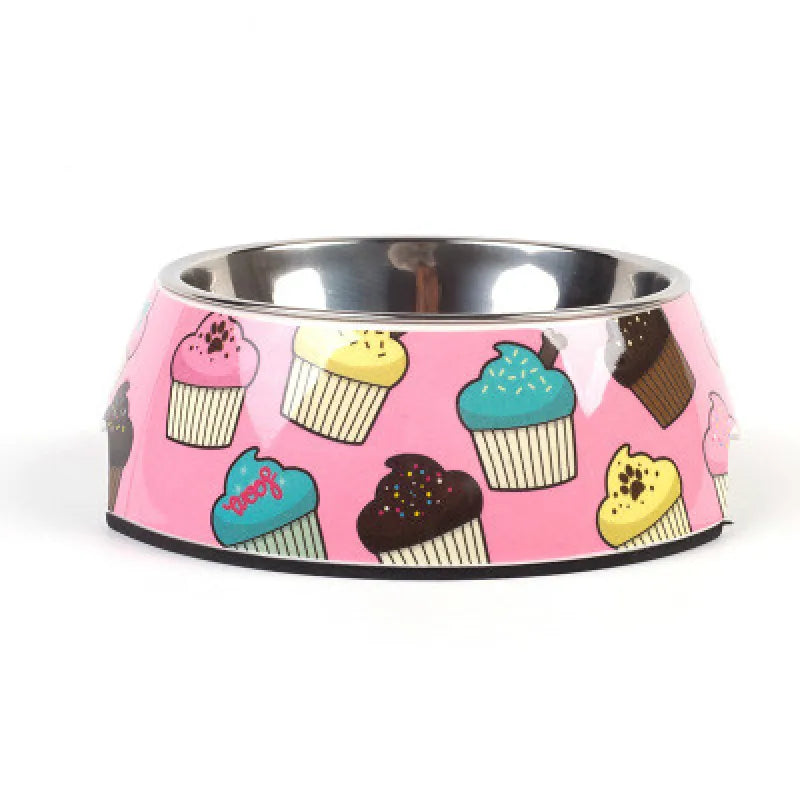 Colourful Pet Food Bowls - With Stainless Steel And Fun Patterns
