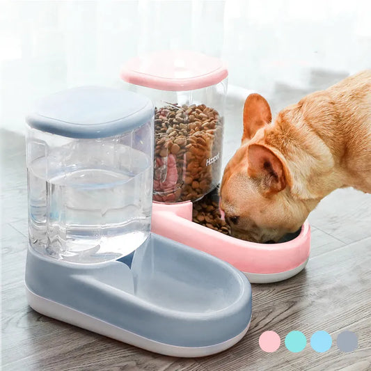 Automatic Food And Water Dispenser For Dogs And Cats With Large Storage Container