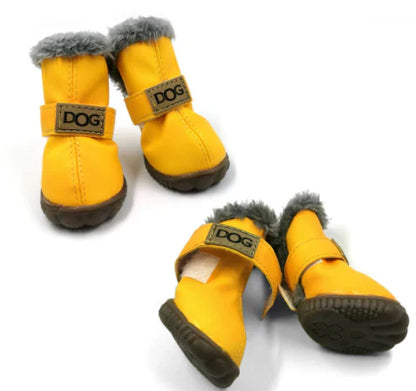 Cozy Dog Snow Boots in Leather Look
