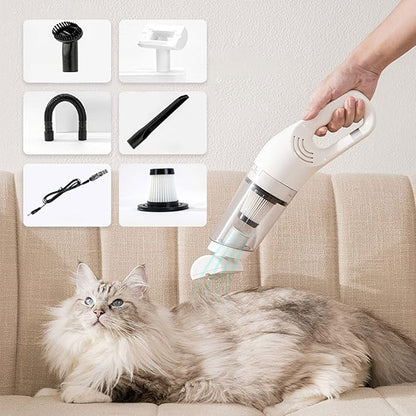 Cordless Pet Hair Hoover for Sofa and Carpet with Powerful Suction