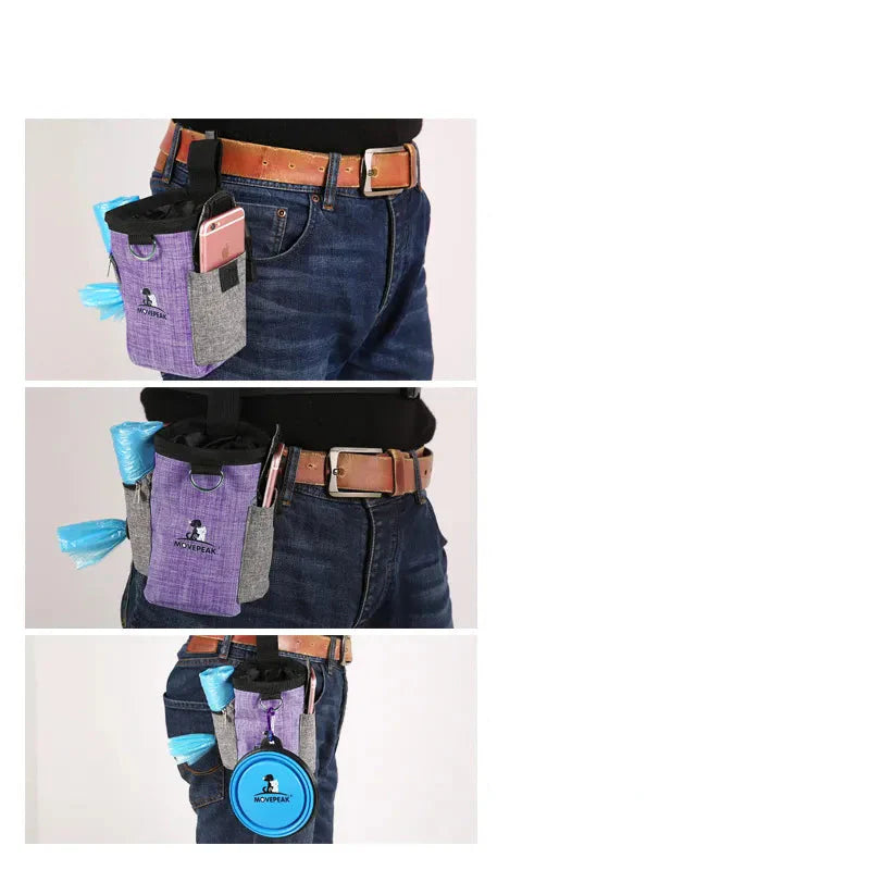 Dog Bag With Foldable Bowl - Portable Bag For Snacks And Accessories