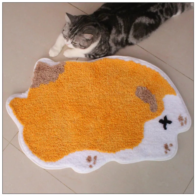 Cat Bath Mat In A Fun Design - Soft Doormat For Cat Lovers