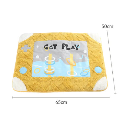 Cat Bed in Cushion Design with Toys for Cosy Breaks