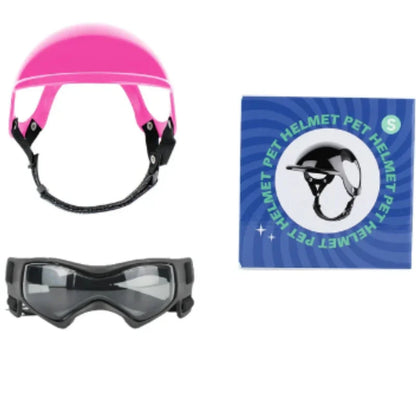 Stylish Dog Helmet with Goggles