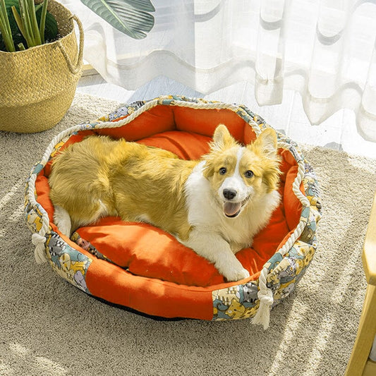 Durable Dog Bed With Pocket Function And Chew Rope