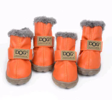 Cozy Dog Snow Boots in Leather Look