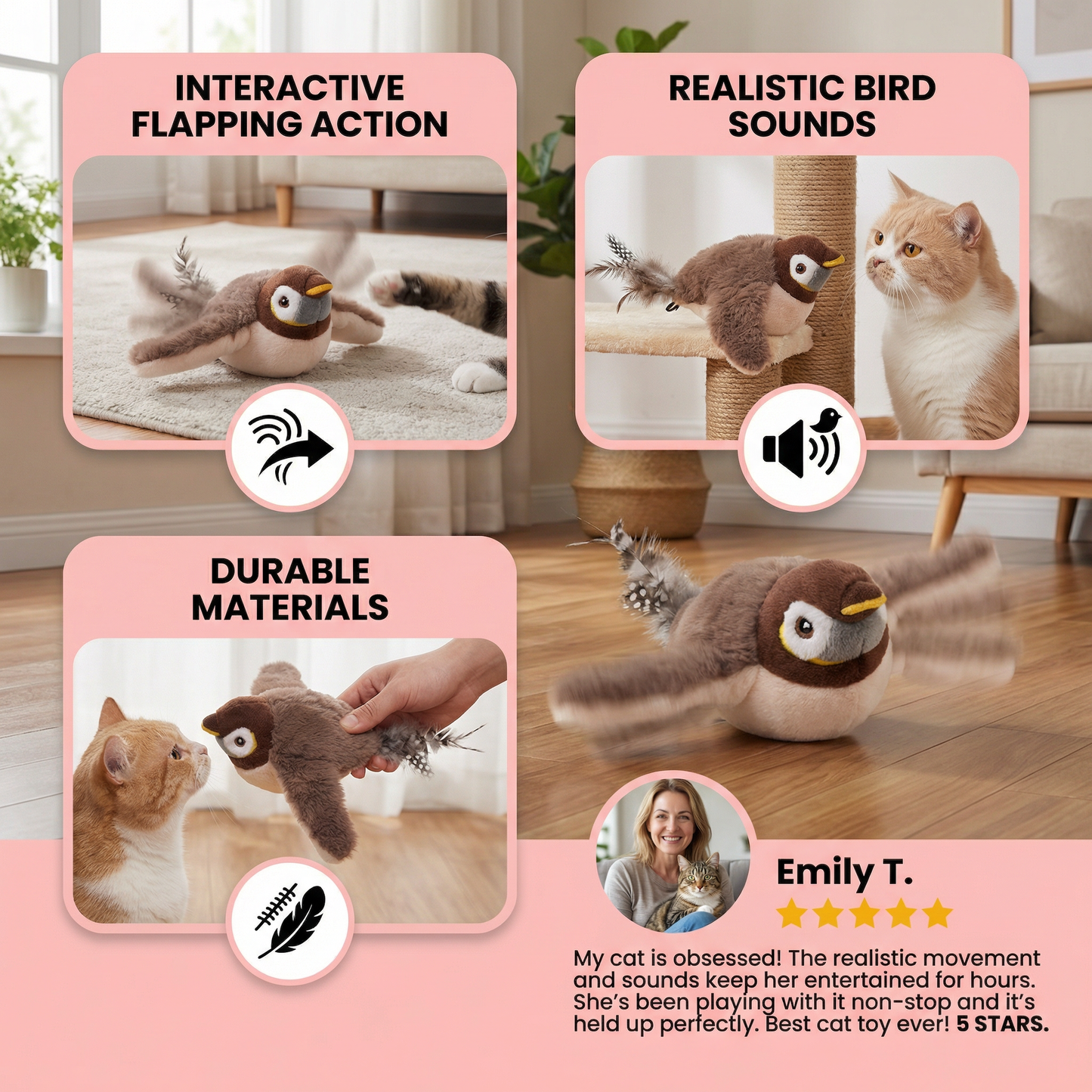 Flapping Bird Cat Toy