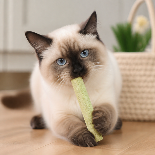 Cat Grass Teething Sticks for Hairball Removal and Clean Teeth