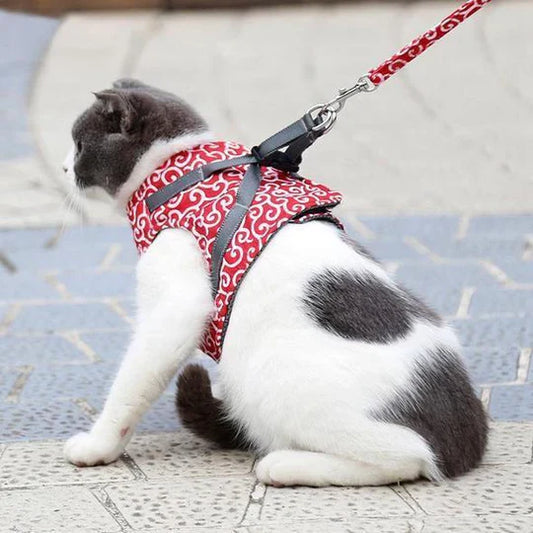 Breathable Cat Harness With Lead For Outdoor Walks